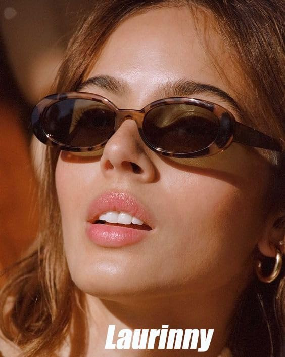 90s Sunglasses for Women Men Retro Oval Sunglasses Glasses | Amazon (US)