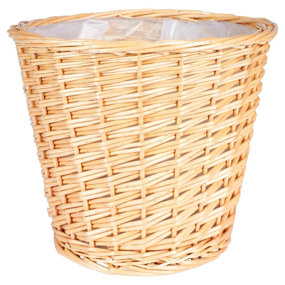 Household Essentials Medium Willow Waste Basket Natural | Target