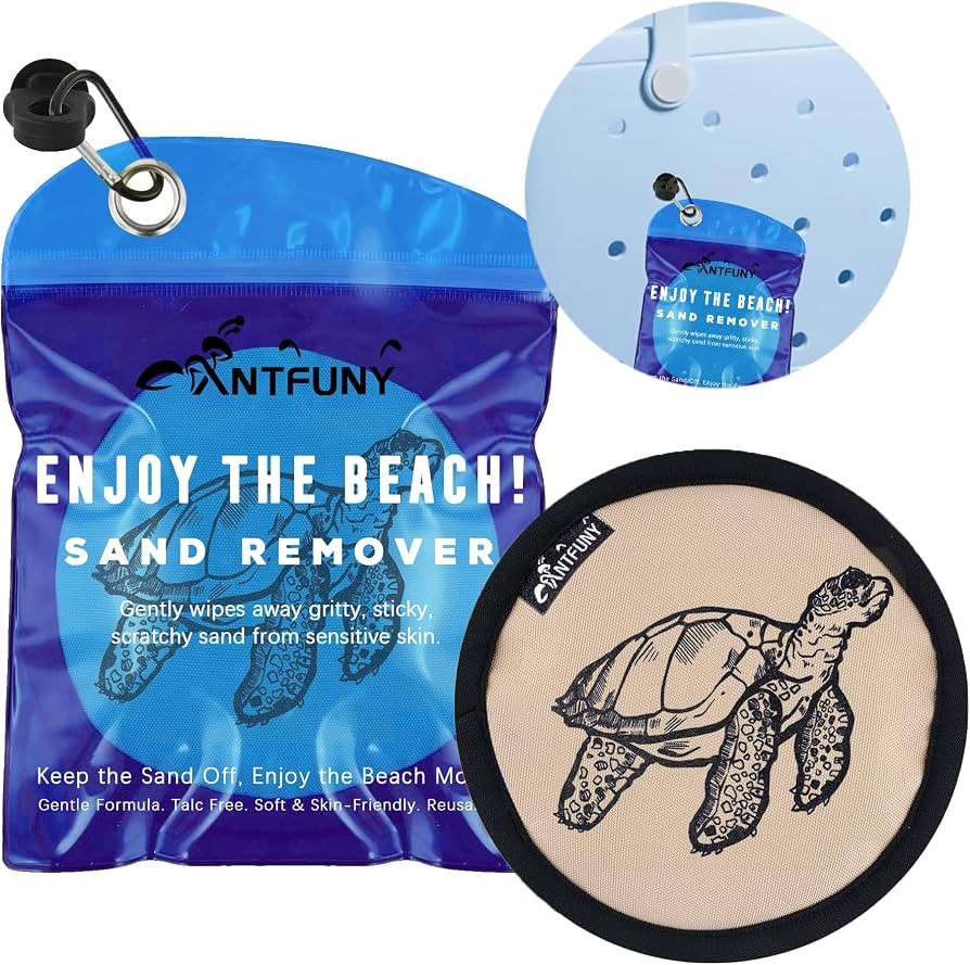 Beach Sand Remover Sand Eraser Brush Wipe Mitt Family Kids Women 2026 Summer Beach Vacation Essen... | Amazon (US)