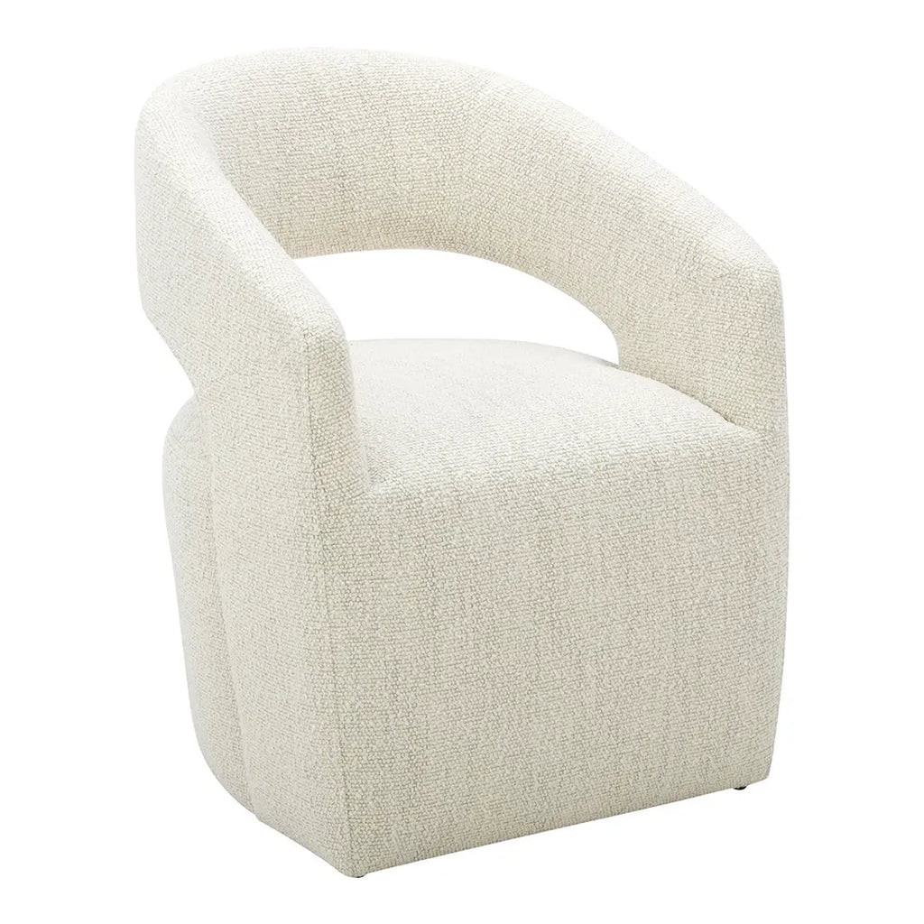 Allmodern Rolling Arm Chair - Off White Boucle | REBEL (formerly Rebelstork)