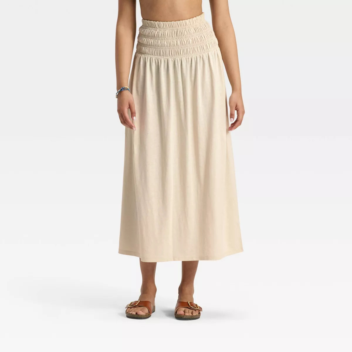 Women's Knit Smocked Maxi A-Line Skirt - Universal Thread™ | Target