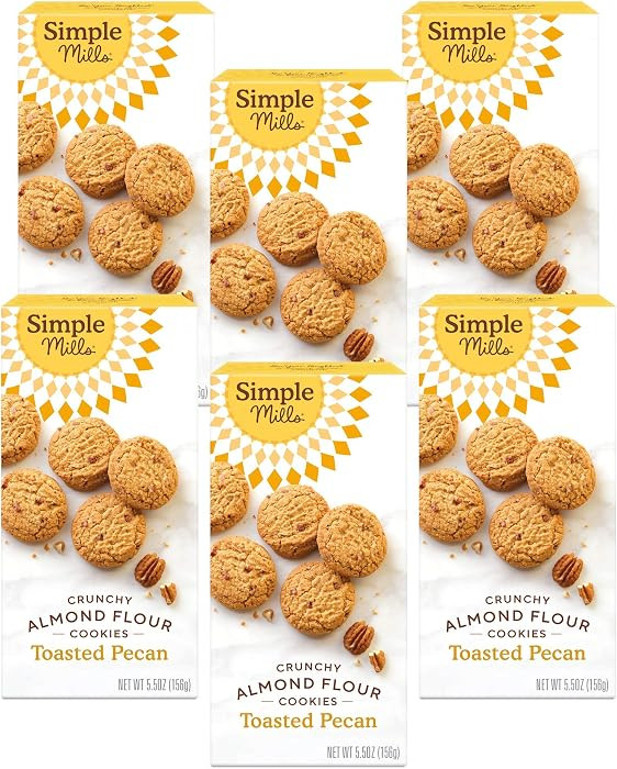 Simple Mills Almond Flour Toasted Pecan Cookies, Gluten Free and Delicious Crunchy Cookies, Organ... | Amazon (US)