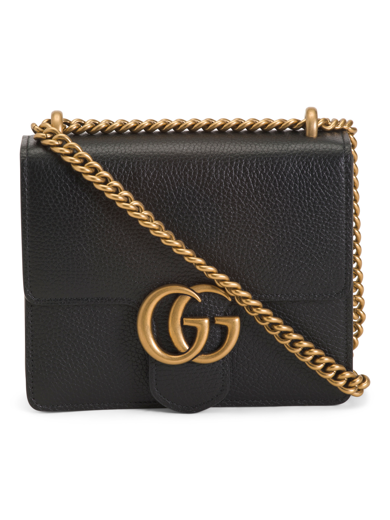 Made In Italy Leather G G Marmont Small Crossbody With Chain Strap | TJ Maxx