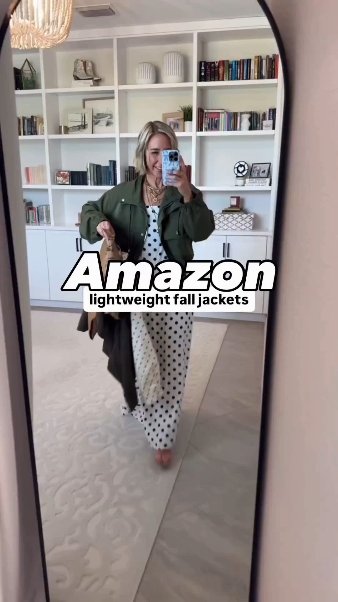 Amazon - lightweight fall jackets 1. Cropped Utility Jacket - size XL (bought the XL on accident, but I don't mind it). 20 colors. * White Polka Dot Maxi Dress - Size Small (could have done an XS). Code 20LESLIE for 20% off. * Wide Leg Jeans - size 25. (Color: C-inseam 30"-medium Blue). 2. Polka Dot Drawstring Jacket - size small. 6 colors. 3. Suede Cropped Bomber Jacket - size small. 9 colors. 4. Oversized Denim Hoodie - size small. 4 colors. * Wide Leg Yoga Pants - size small (regular length). 9 colors. 5. Polka Dot Cropped Jacket - size small. 14 colors.

#LTKOver40 #LTKSeasonal #LTKPetite