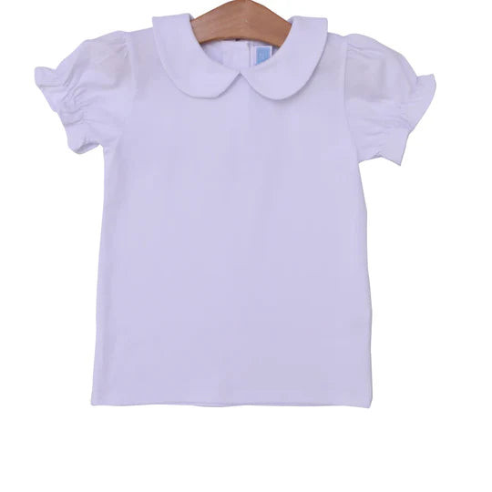 PETER PAN COLLAR SHIRT - WHITE | Simply Carolina