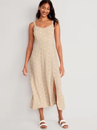 Polka-Dot Smocked Maxi Slip Dress for Women | Old Navy (CA)