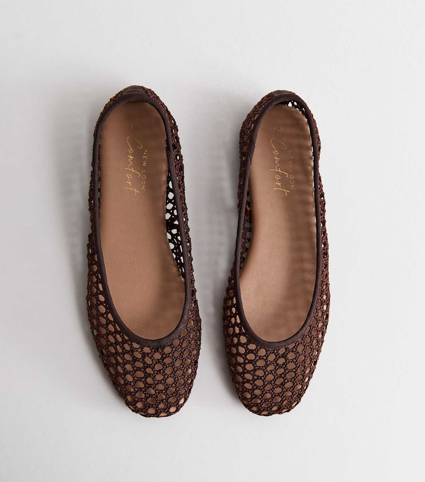 Brown Mesh Ballet Pumps | New Look | New Look (UK)