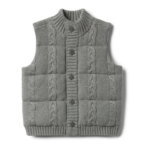 Cable Knit Puffer Vest | Janie and Jack