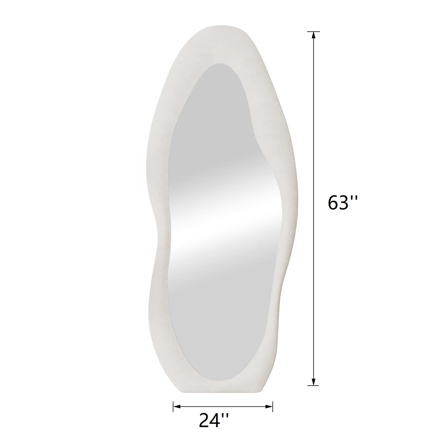 TinyTimes 63"x24" Full Length Mirror Freestanding Floor Mirror Modern Wall Decorative Mirror Full... | Walmart (US)