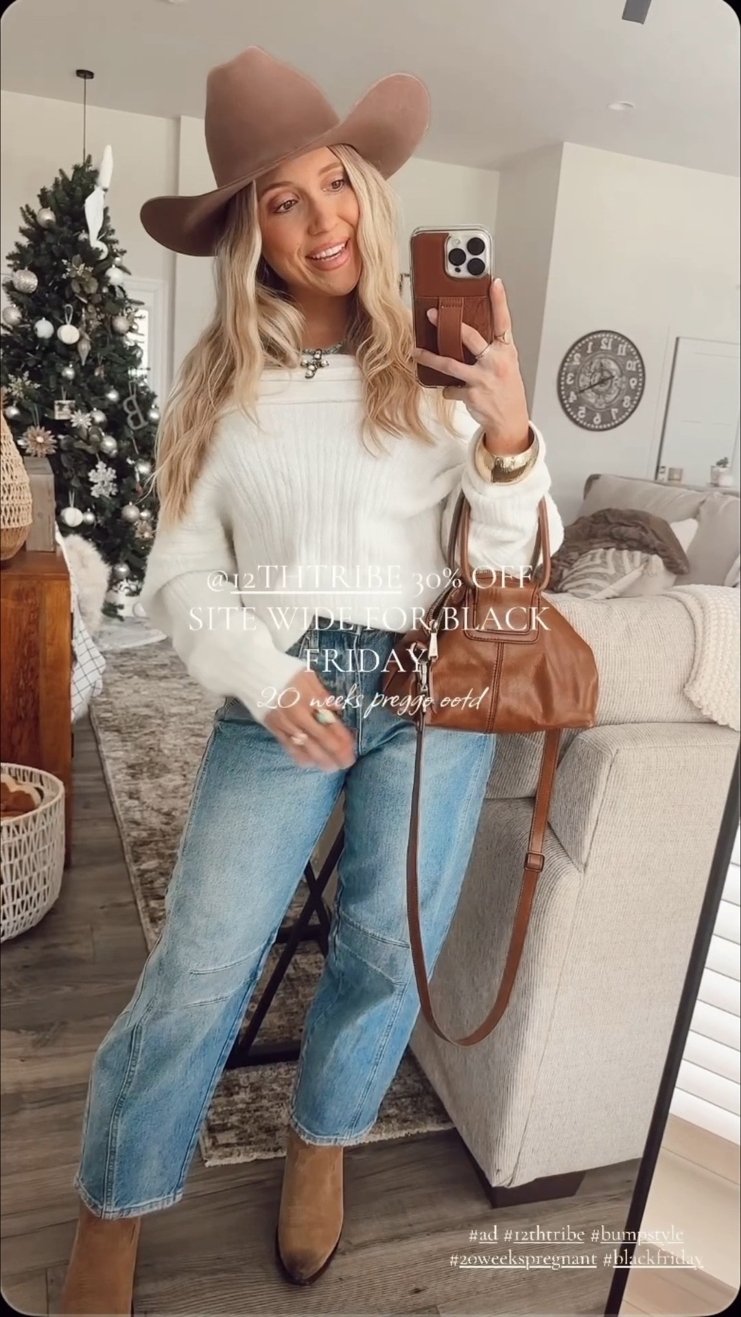 20 weeks + loving every outfit that still lets me feel cute and confident! 

12th Tribe is running 30% OFF sitewide for Black Friday and I’m showcasing one of my fave versatile looks —
barrel leg denim (hello perfect barrel leg!) + a flattering off-the-shoulder knit ✨🛍️

#BlackFridayReady #SaleStyle #FashionDeals #LTKFinds #TrendingOutfits #PregnantAndStylish #BohoChicStyle #12thTribeStyle #LTKBlackFriday #HolidayOutfits #ShopTheLook

#LTKCyberWeek #LTKSaleAlert #LTKBump