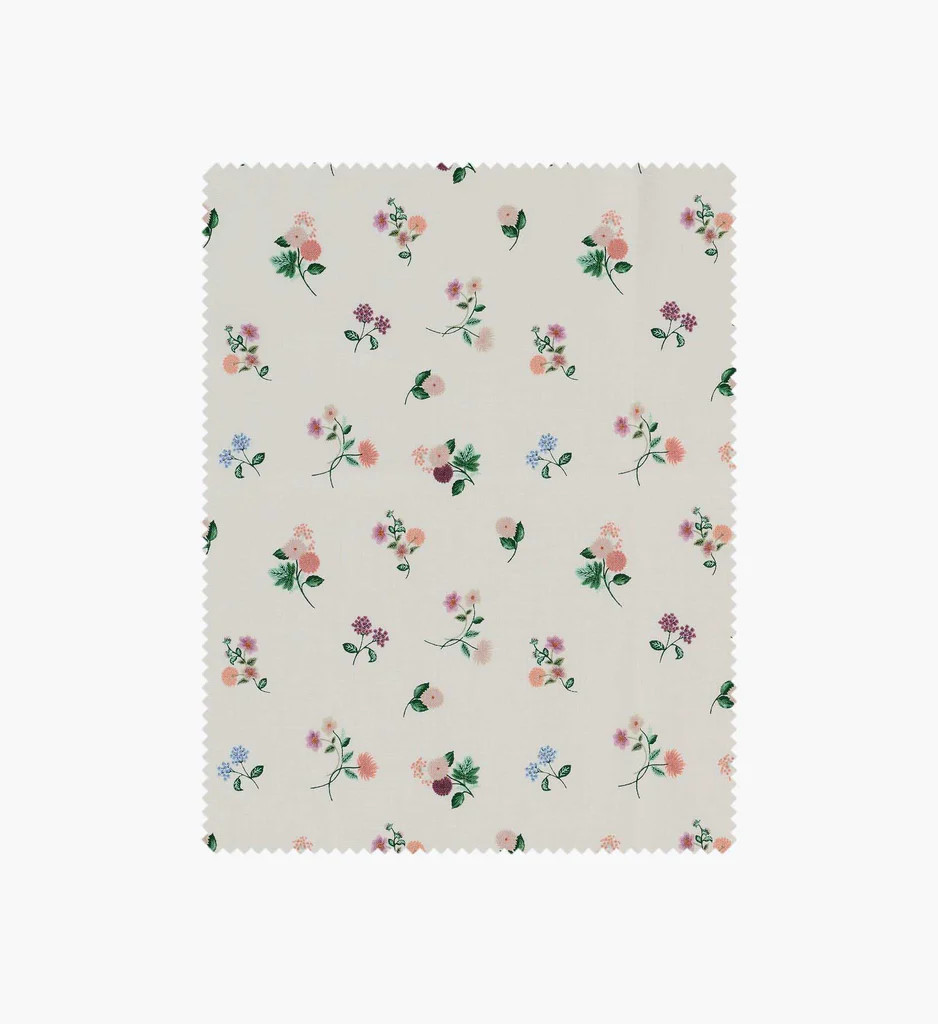 Ditsy Dahlia Cotton Fabric - Cream | Rifle Paper Co.