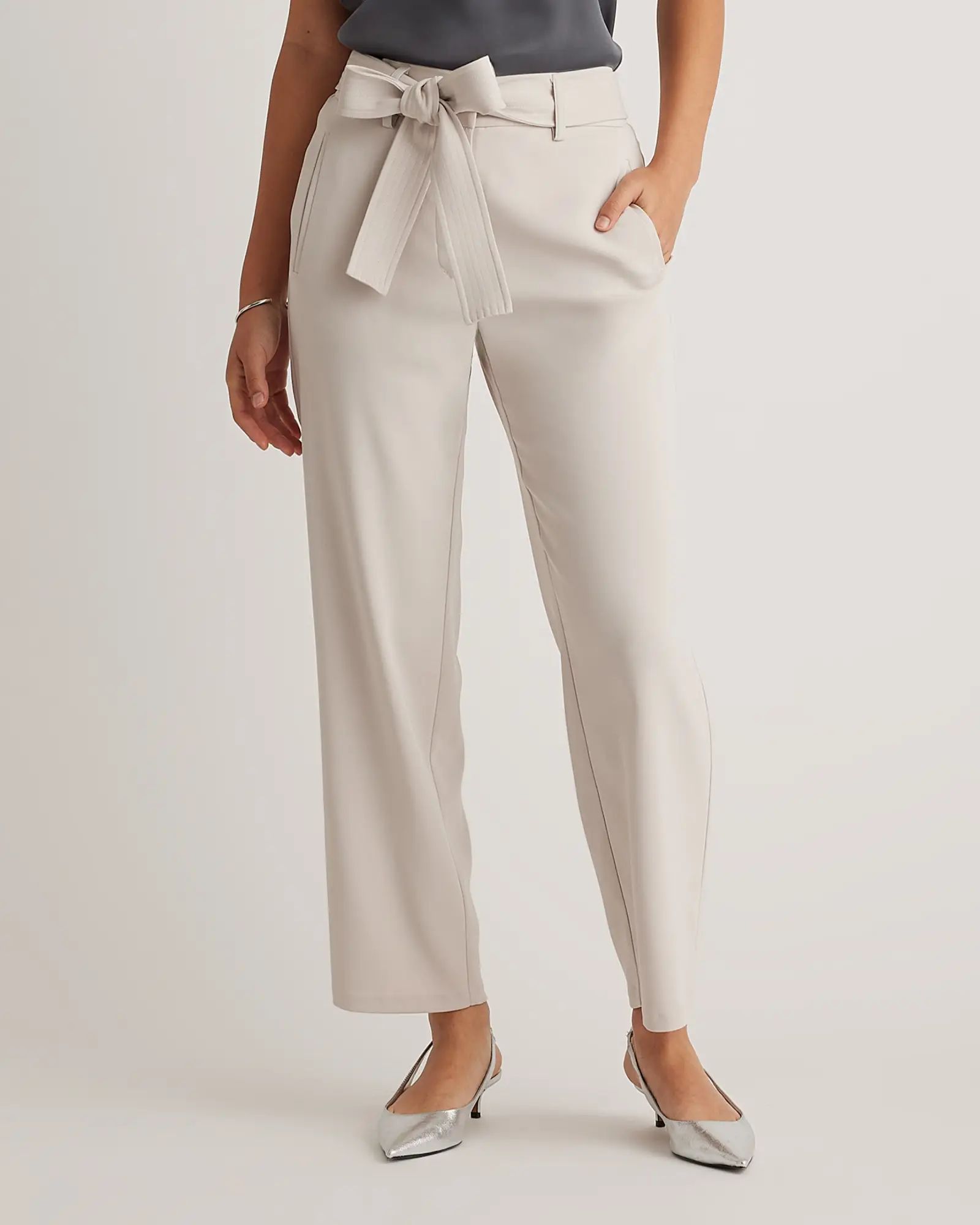 Stretch Crepe Paperbag Pant | Quince