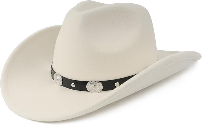 Zylioo Plus Size Felt Cowboy Hats,2XL/XL/L/M/S/XS Western Fedora Hat Warm,Multi Size Wide Brim Co... | Amazon (US)