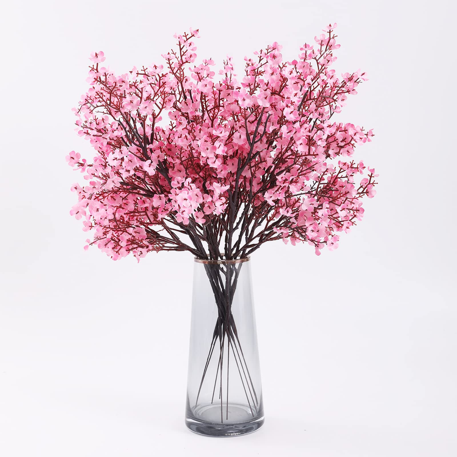 Hananona 10 Pcs Artificial Babys Breath Flowers Spring Flowers Fake Pink Silk Flowers for Home De... | Amazon (US)