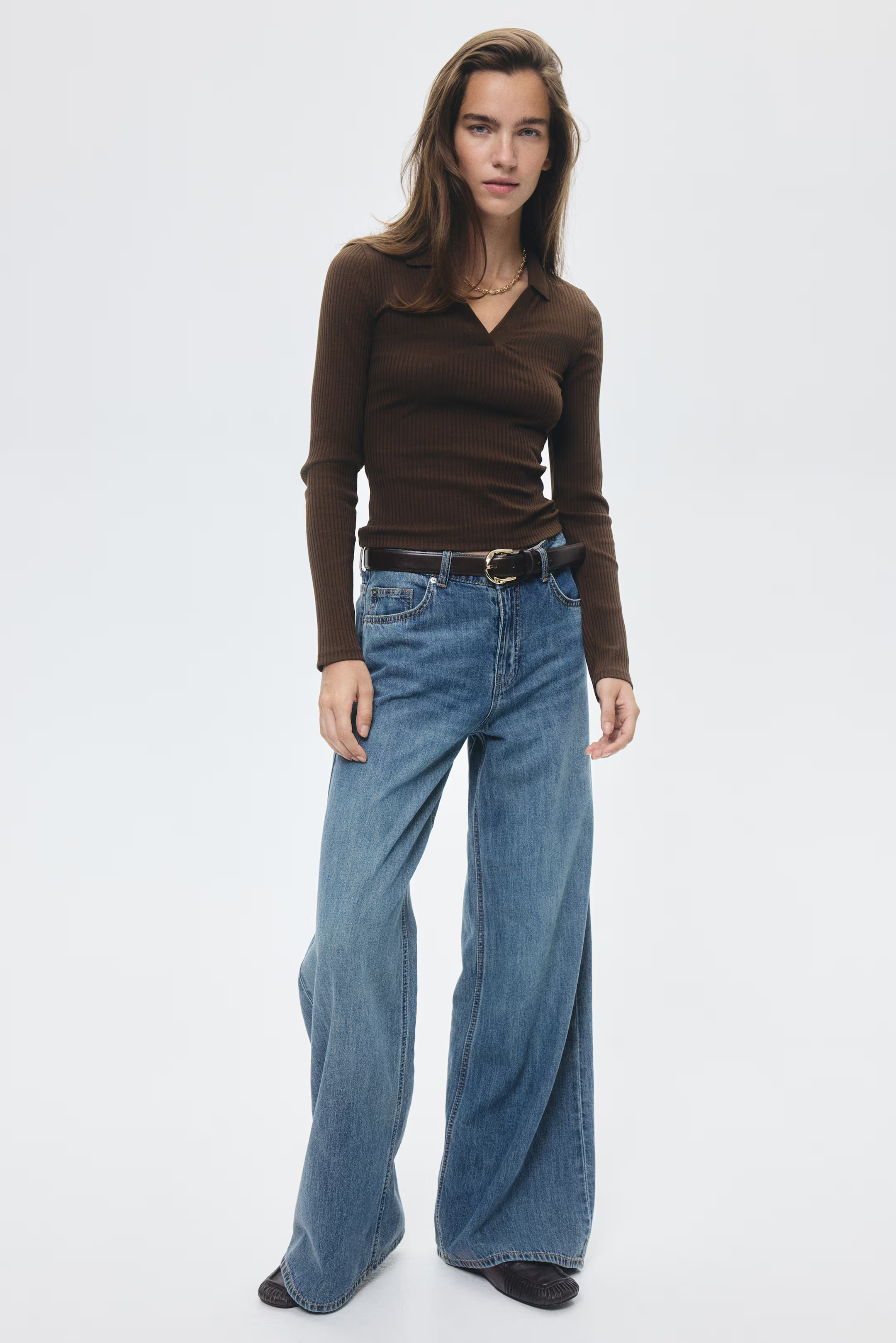 Wide Regular Jeans - Dark denim blue - Ladies | H&M US | H&M (US + CA)