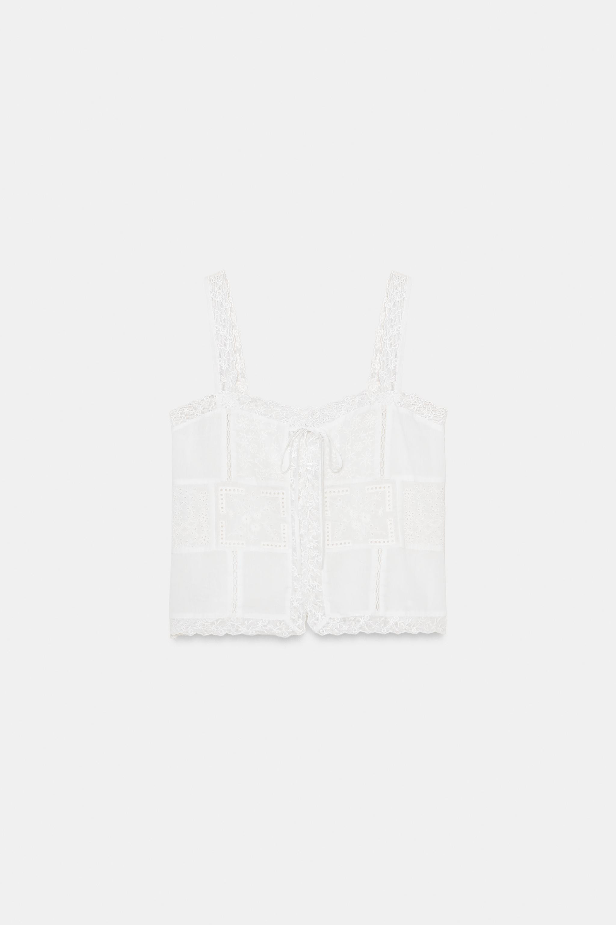 EMBROIDERED STRAP TOP | Zara US