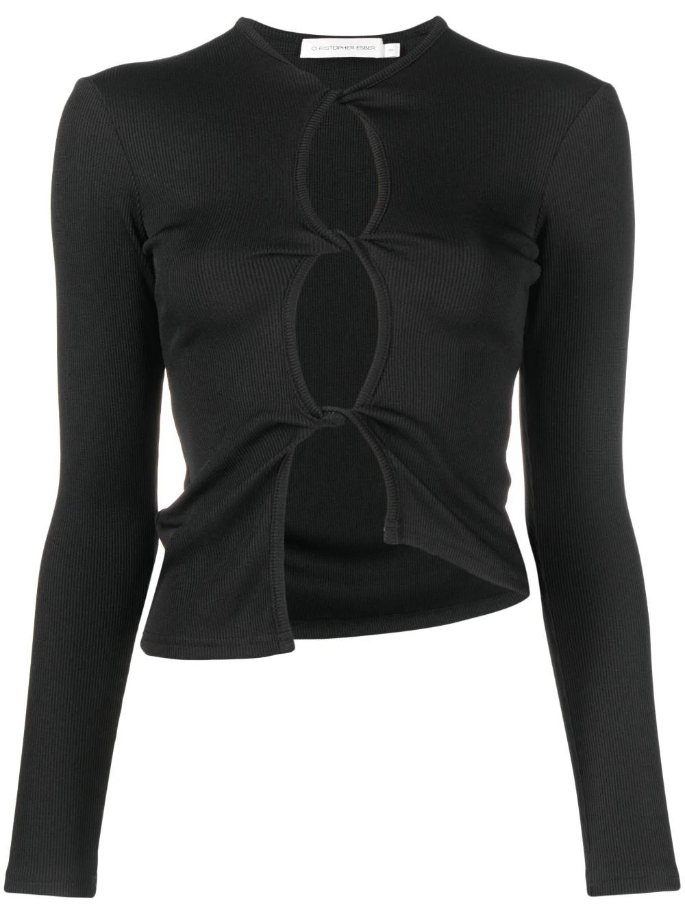 twisted-effect cut-out top | Farfetch Global