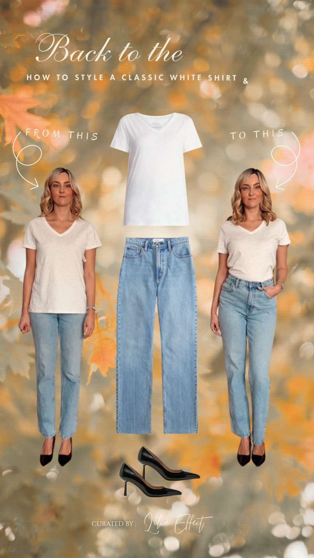 Back to the basics — how to style a classic white shirt & denim 🤍 

Effortless, timeless, and always put together—just add simple layers and gold touches for an easy everyday look. ✨
 

 #LTKdayinmylife #LTKootd