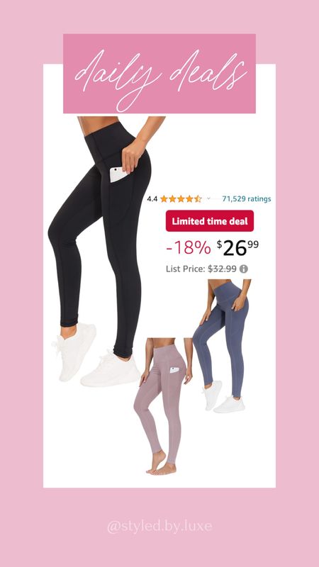 Amazon daily deals! 

Amazon leggings | amazon finds | amazon fashion | amazon activewear | activewear | leggings 

#LTKfindsunder50 #LTKstyletip #LTKActive