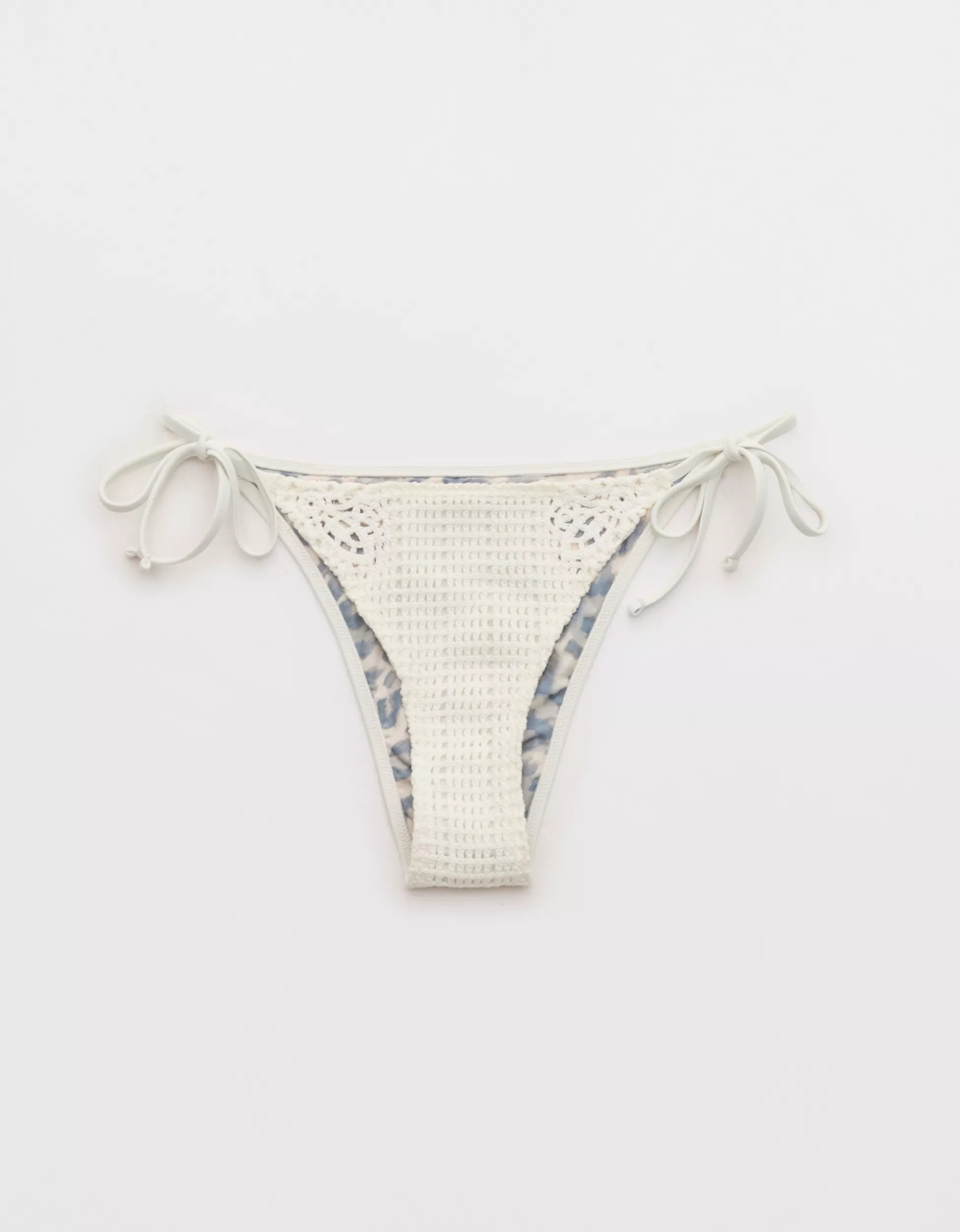 Aerie Cheekiest Side Tie Crochet Bikini Bottom | Aerie