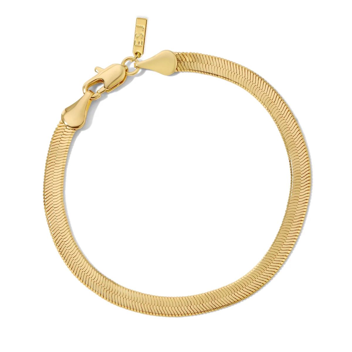 Herringbone Bracelet - Gold | Elizabeth Stone Jewelry