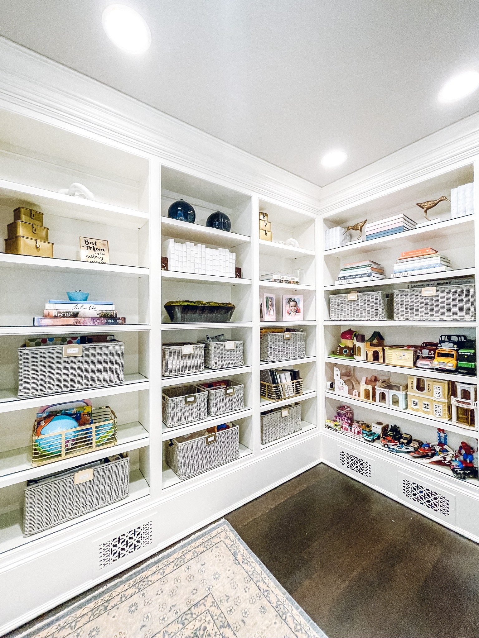Playroom organization✨The Container Store Bin Clip Label Gold. Pottery Barn Charleston Handwoven Seagrass Basket. Pottery Barn Tava Handwoven Rattan Rectangular Storage Basket. Pottery Barn Modern Dust Jacket ColorStak Books. The Container Store Wide Maddox Wire Grid Bin. The Container Store Rattan Bin W/ Handles. 

#LTKkids #LTKfamily #LTKhome