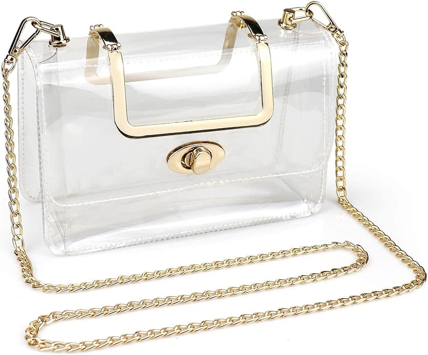 COROMAY Clear Purse for Women, Clear Crossbody Bag, Clear Stadium Purse Handbags | Amazon (US)
