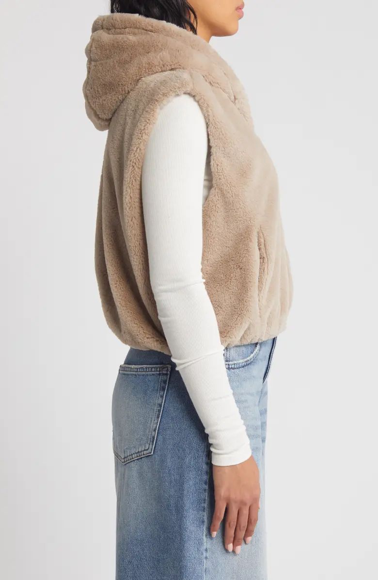 Mink Faux Fur Hooded Vest | Nordstrom