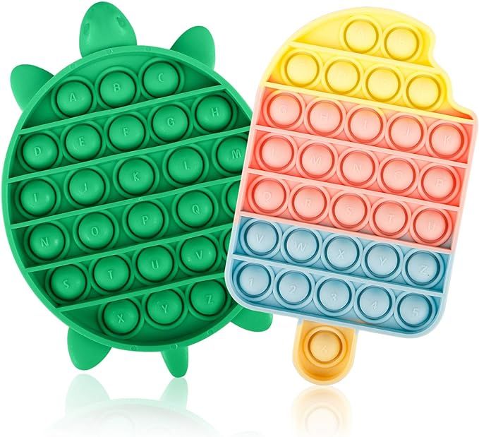Jasilon [Newest Design [UPGRAED Material] 2PCS Push Bubble Pop Fidget Sensory Toy, Autism Special... | Amazon (US)
