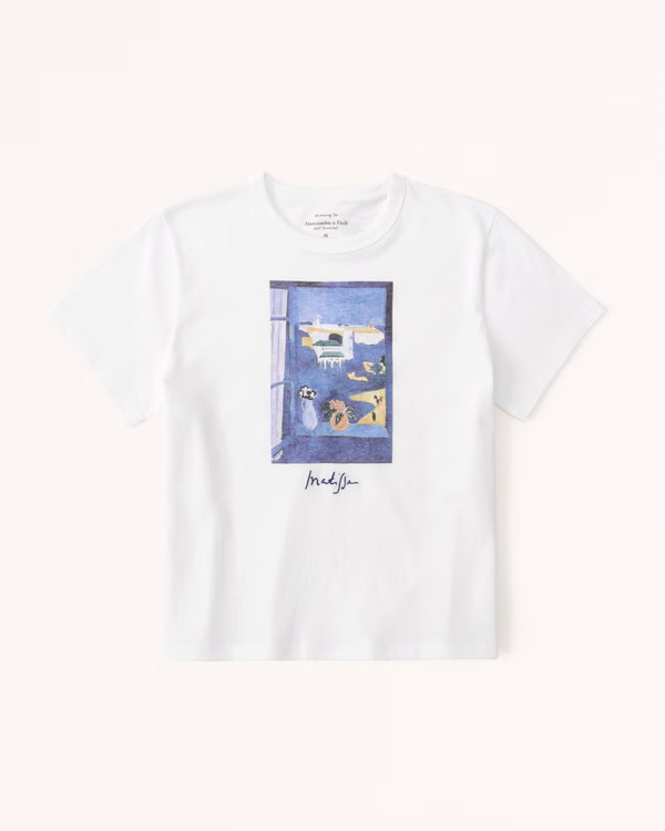 Short-Sleeve Matisse Graphic Skimming Tee | Abercrombie & Fitch (US)