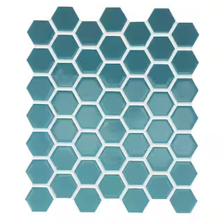 Daltile Restore Teal 10 in. x 12 in. Glazed Ceramic Hexagon Mosaic Tile (9.72 sq. ft./Case) 10491... | The Home Depot