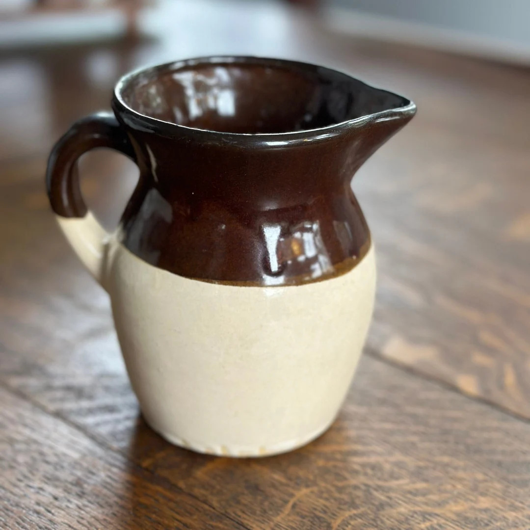 Vintage Crock Pitcher, Vintage Crock Creamer, Vintage Crock with Handle, Vintage Farmhouse Crock,... | Etsy (US)