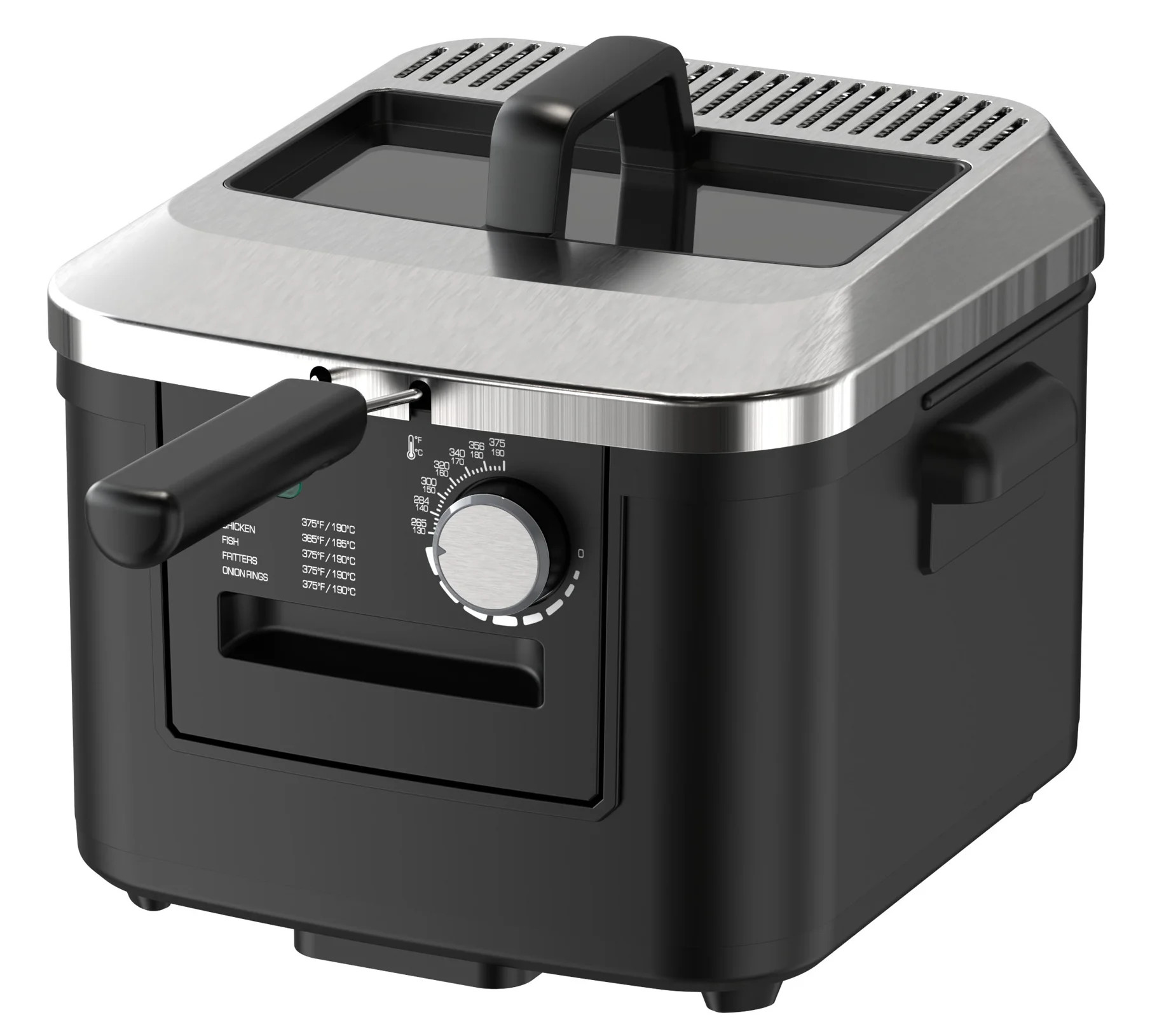 Mainstays 4L Electric Deep Fryer, Matte Black,  Stainless Lid, 1800W | Walmart (US)