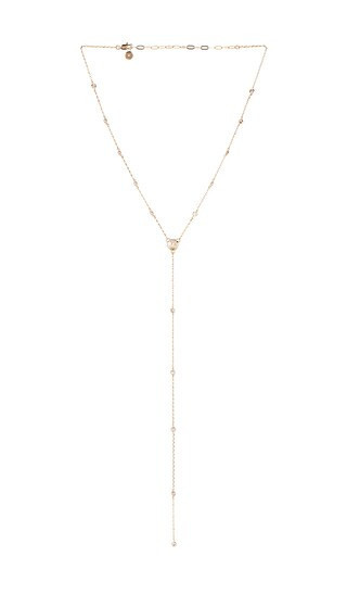 Ettika Santorini Shell Lariat Necklace in Metallic Gold. | Revolve Clothing (Global)