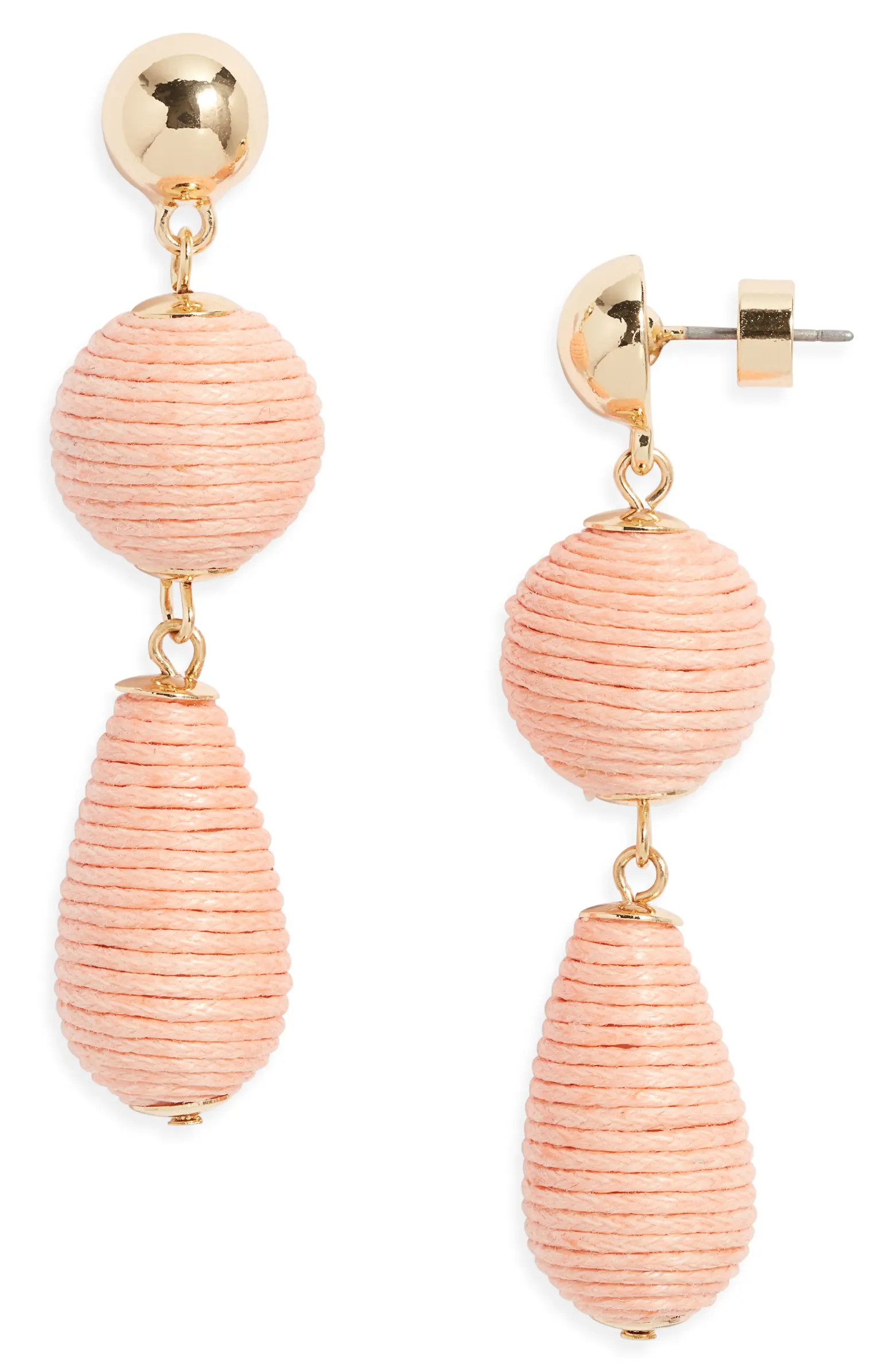 Triple Linear Drop Raffia Earrings | Nordstrom