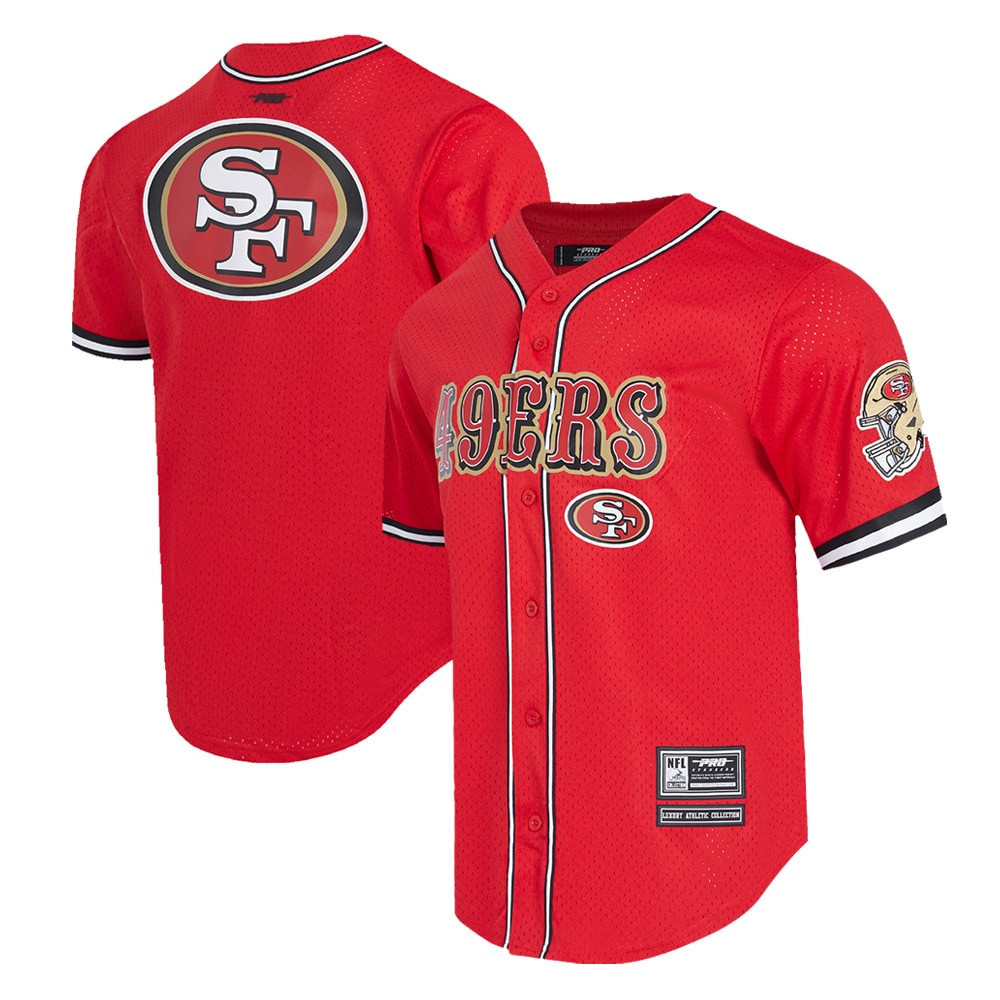San Francisco 49ers Pro Standard Mesh Button-Down Shirt - Red | Fanatics