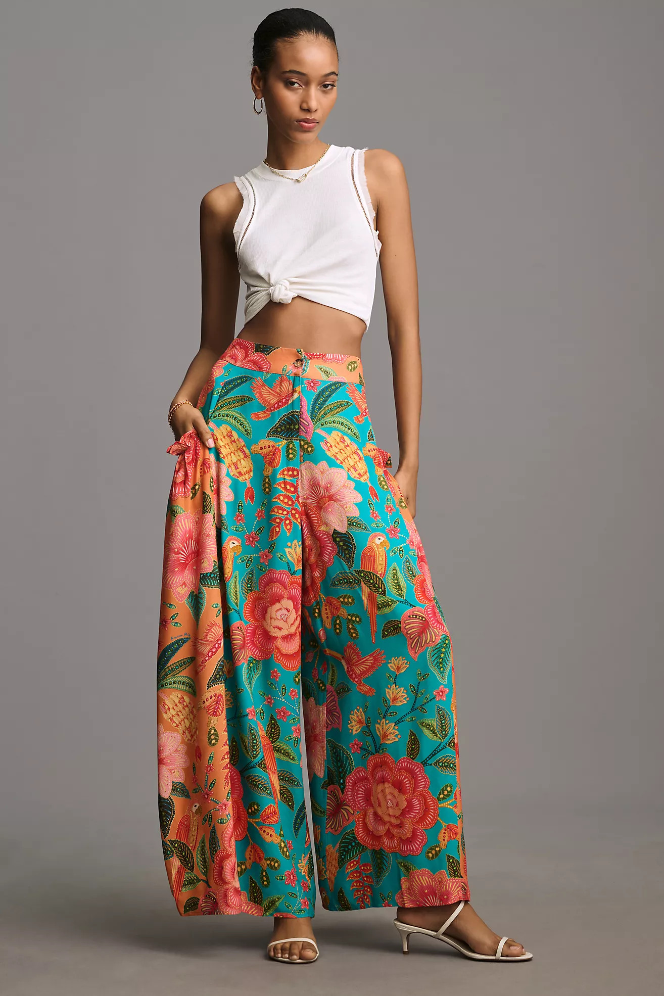 Farm Rio x Anthropologie Floral Wide-Leg Pants | Anthropologie (US)