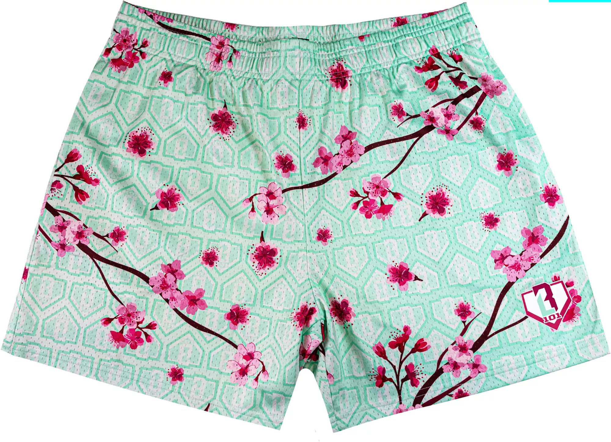 Baseball Lifestyle 101 Adult Cherry Blossom Shorts, Men's, Medium, Green | DICK'S Sporting Goods
