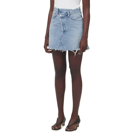 Agolde Womens Raw Hem Mini Denim Skirt | Walmart (US)