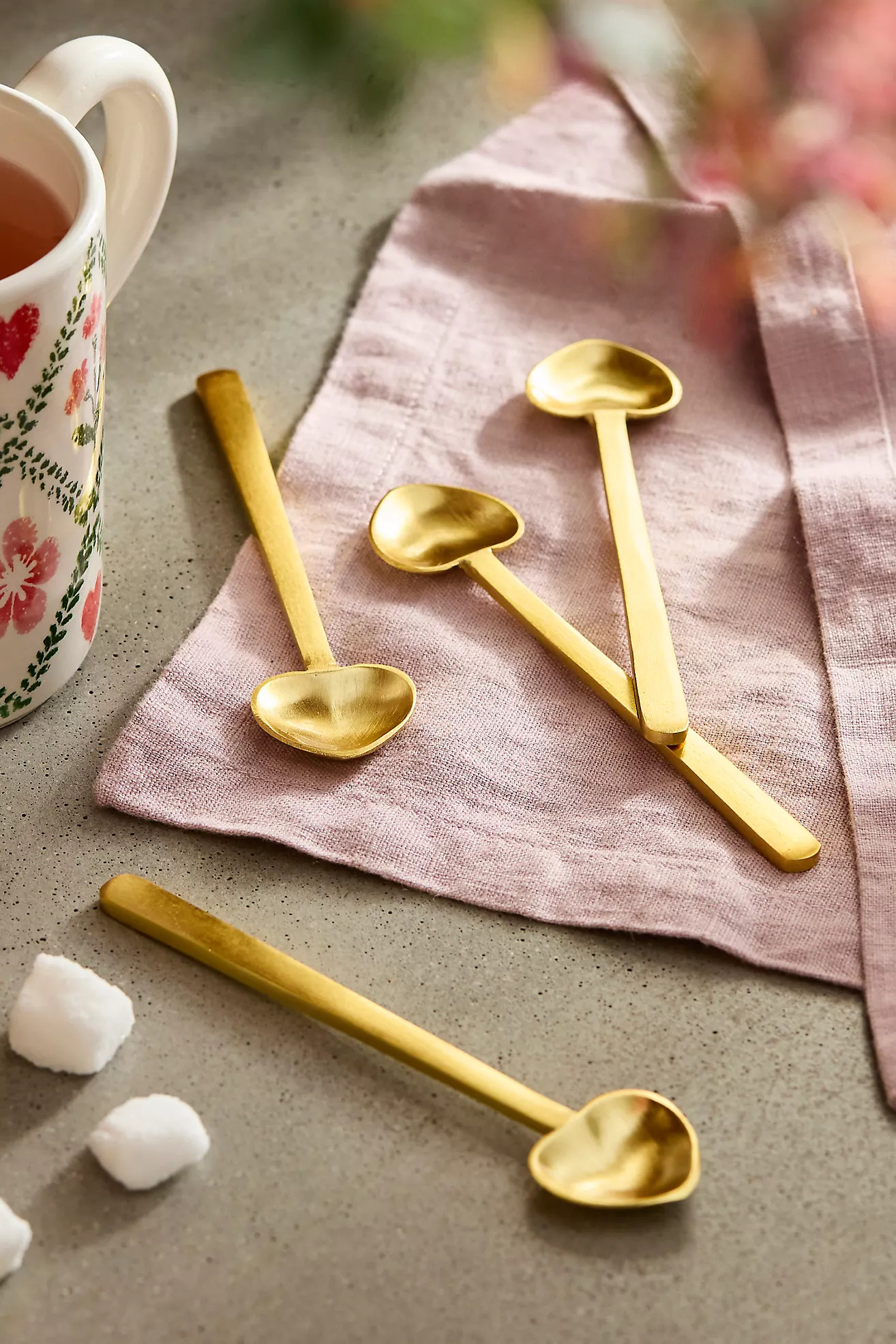 Golden Heart Spoons, Set of 4 | Anthropologie (US)
