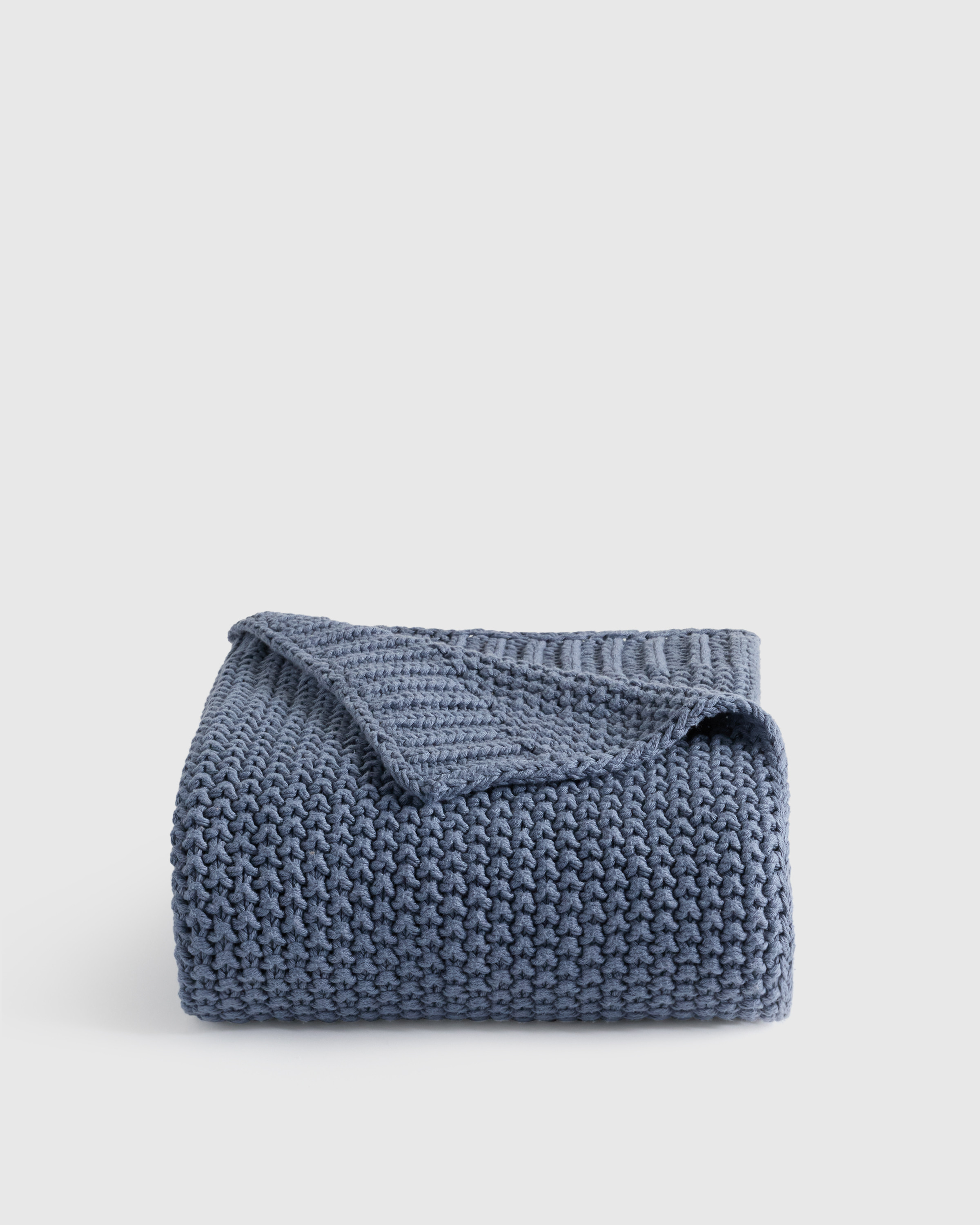 Quince | Cotton Fisherman Throw in Terracotta, Size 50x60 | Quince