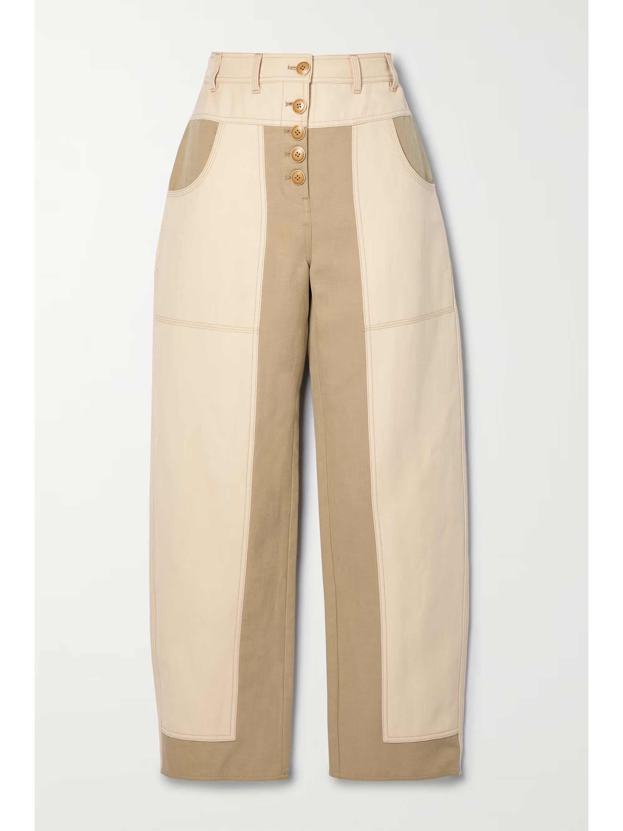 August color-block twill straight-leg pants | NET-A-PORTER (US)