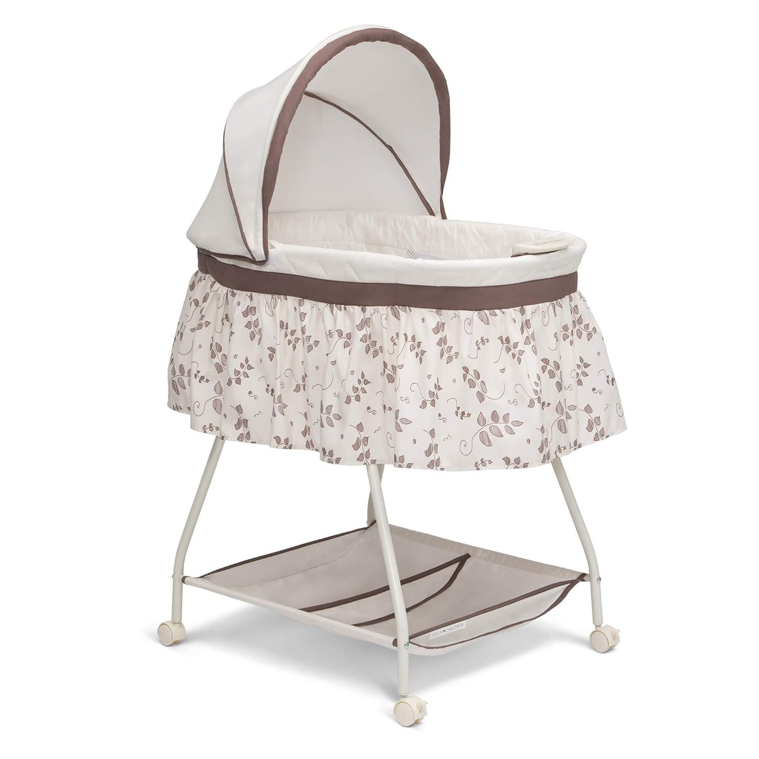 Delta Children Deluxe Sweet Beginnings Bedside Bassinet - Portable Crib with Lights and Sounds, F... | Amazon (US)