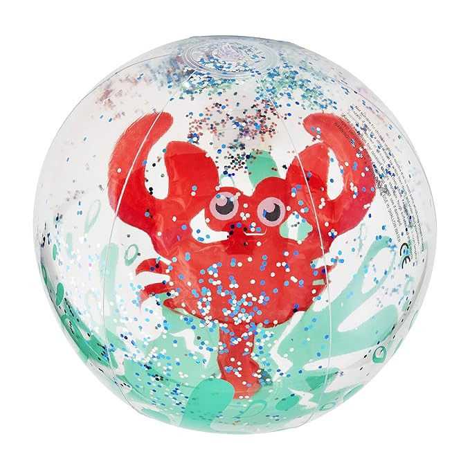 Mud Pie Children's Glitter Beach Ball, Crab | Amazon (US)
