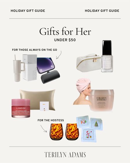 Gifts for her under $50! Perfect for your bestie, mom, sister or sister-in-law. Pair the things together or give them separately for something smaller  

#LTKfindsunder50 #LTKGiftGuide