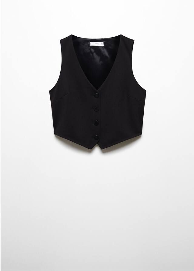 Cropped vest with buttons | MANGO (US)