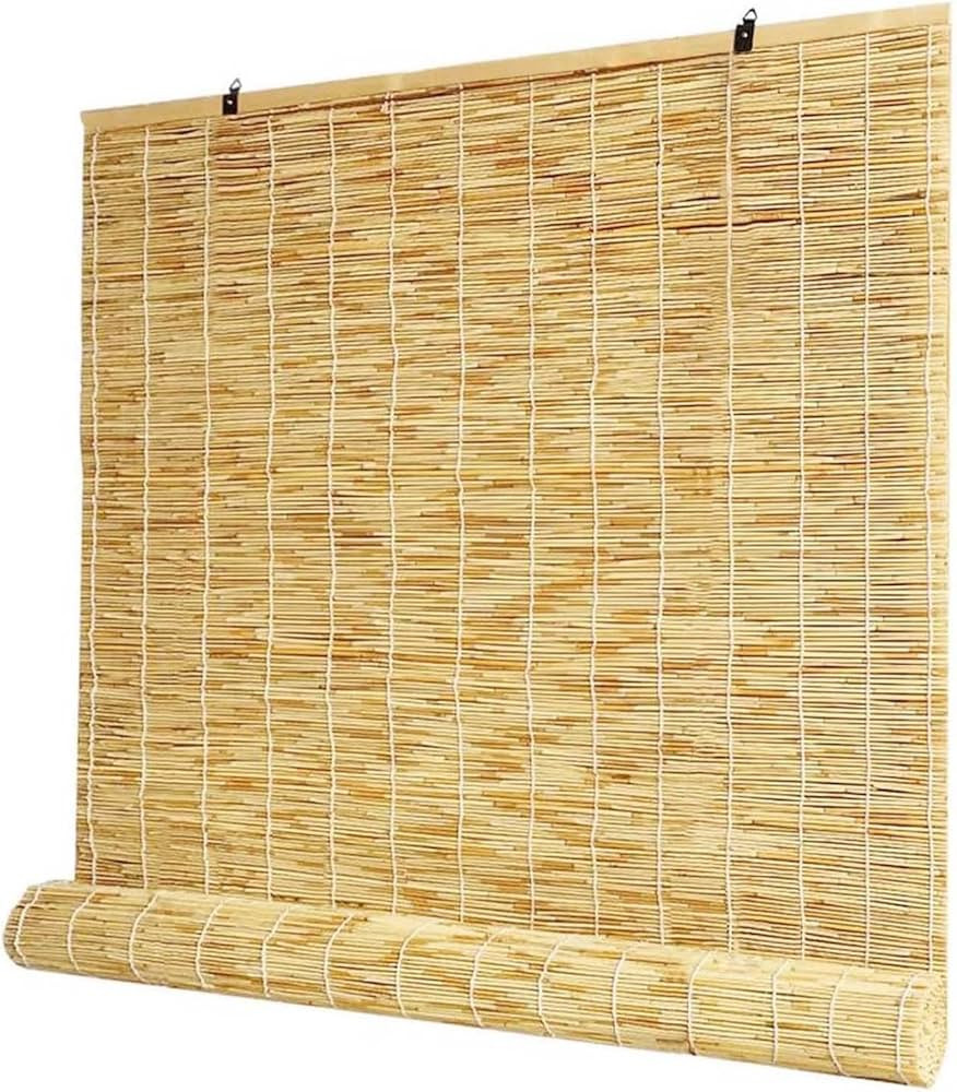 Roll Up Bamboo Blinds for Patio Custom Size Retro Outdoor Roll Up Shades for Porch Sun Shade Reed... | Amazon (US)