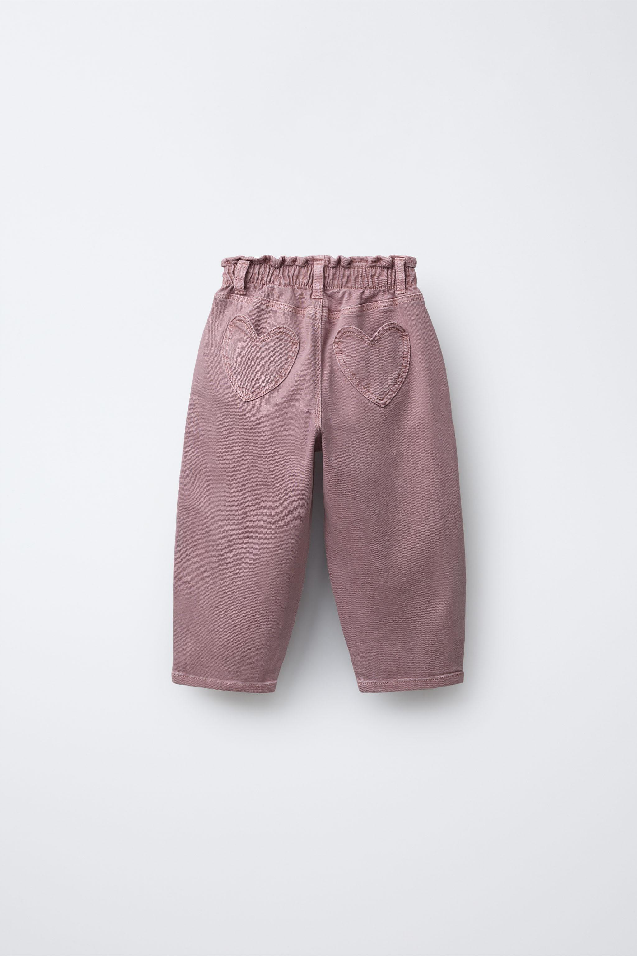 HEART POCKET TWILL BALLOON PANTS | Zara US