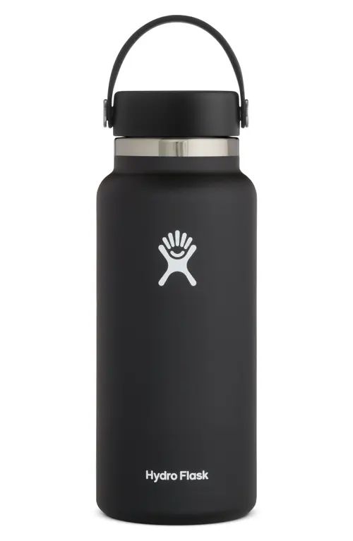 Hydro Flask 32-Ounce Wide Mouth Cap Water Bottle in Black at Nordstrom, Size 32 Oz | Nordstrom