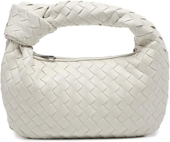 Dyalsa Woven Bag for Women, Vegan Leather Tote Bag Cute Clutch Bag Knotted Casual Dumpling Pouch ... | Amazon (US)